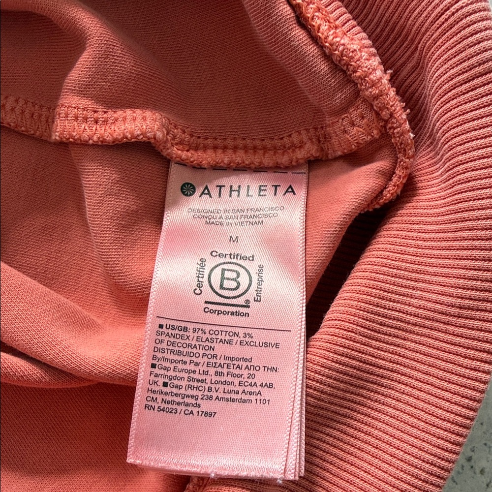 Athleta Women’s  Warm Coral V Neck Hoodie - Picture 12 of 12